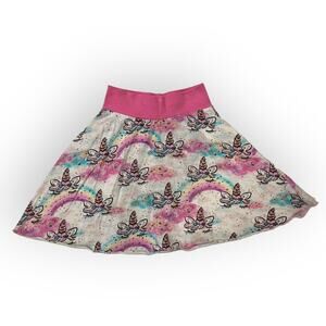 Charming Necessities Rainbow Unicorn Circle skate skirt SM (review measurements)